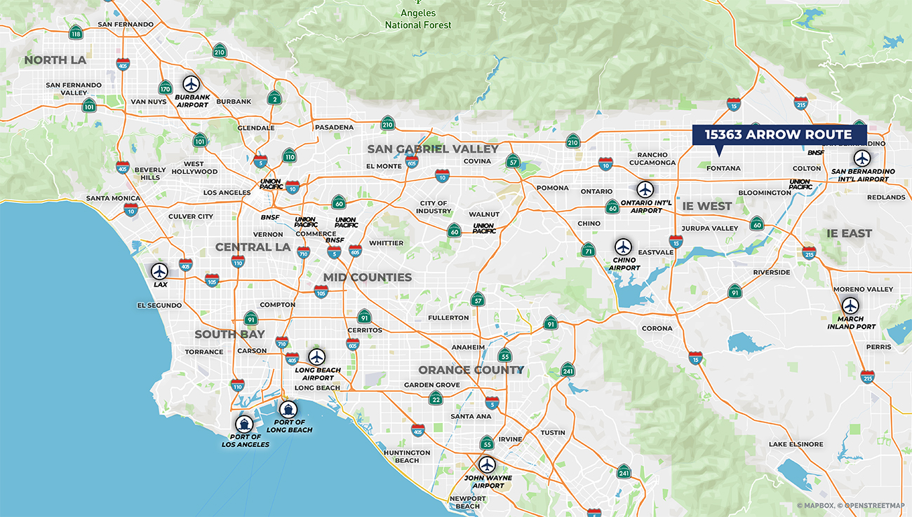 Arrow Highway - Southern California Logistics Infrastructure Map